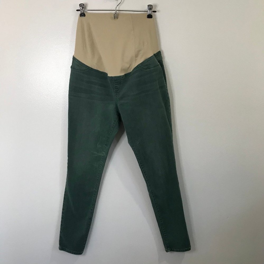 Isabel Maternity Ingrid & Isabel Green Jeans Size 6 / Small Stretch Denim Full